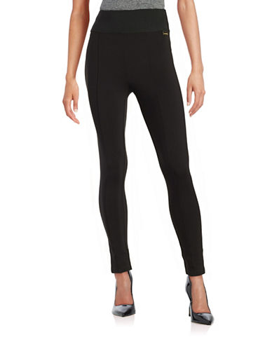 Pull-On Wide Waistband Knit Pants